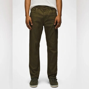 Prana Bridger Brown Slim Straight Jeans Size 38 x 34 in Mud M4BD34315